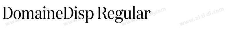 DomaineDisp Regular字体转换
